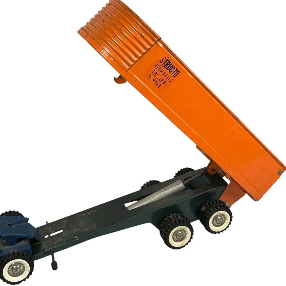 Vintage 1960’s Structo Hydraulic Trailer Dumper die cast Dump Truck Toy